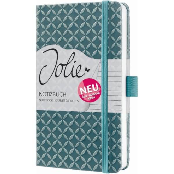 Notizbuch Jolie Hardcover ca. A6 ocean blue 174 Seiten liniert 80g
