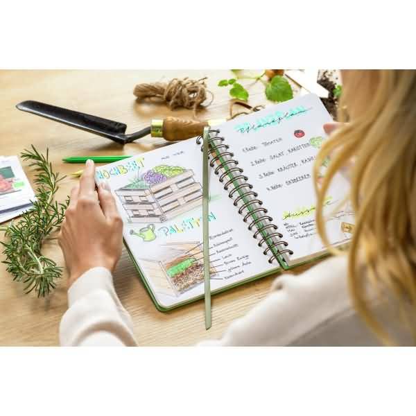 Spiral-Notizbuch Jolie blanko ca. A5 Garden Love 240 Seiten 120g