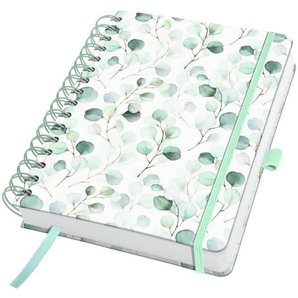 Spiral-Notizbuch Jolie blanko ca. A5 Eucalyptus Day 240 Seiten 120g