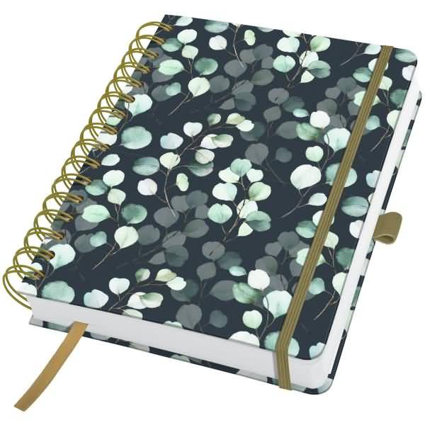 Spiral-Notizbuch Jolie Dot-Lineatur ca. A5 Eucalyptus Night 240 Seiten 120g