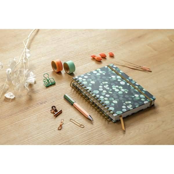 Spiral-Notizbuch Jolie Dot-Lineatur ca. A5 Eucalyptus Night 240 Seiten 120g