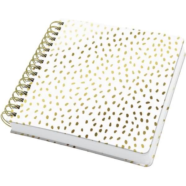 Spiral-Notizbuch Jolie blanko 234x215x33mm Golden Rain 240 Seiten 120g