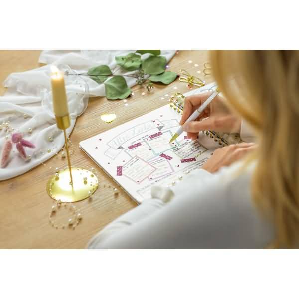 Spiral-Notizbuch Jolie blanko 234x215x33mm Golden Rain 240 Seiten 120g