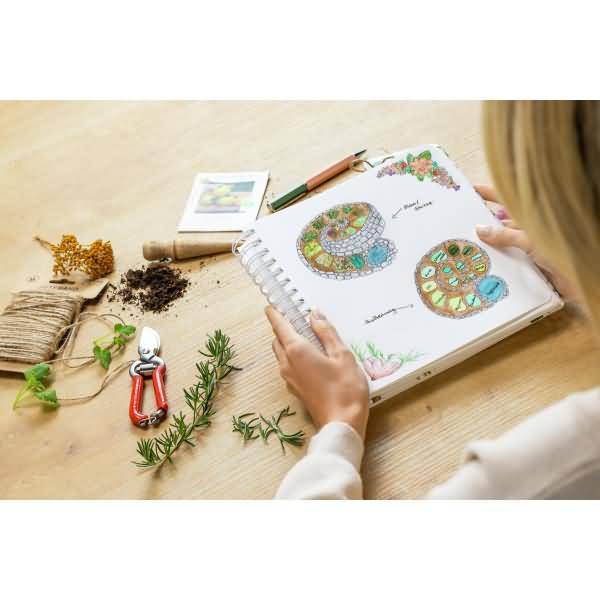 Spiral-Notizbuch Jolie blanko 234x215 Fairytale Garden 240 Seiten 120g