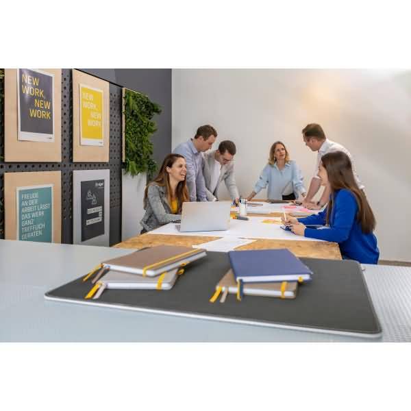 Notizbuch Linescape ca. A5 176 Seiten Hardcover liniert 80g hellgrau