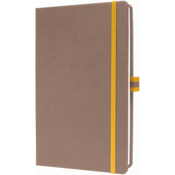 Notizbuch Linescape ca. A5 176 Seiten Hardcover kariert 80g braun