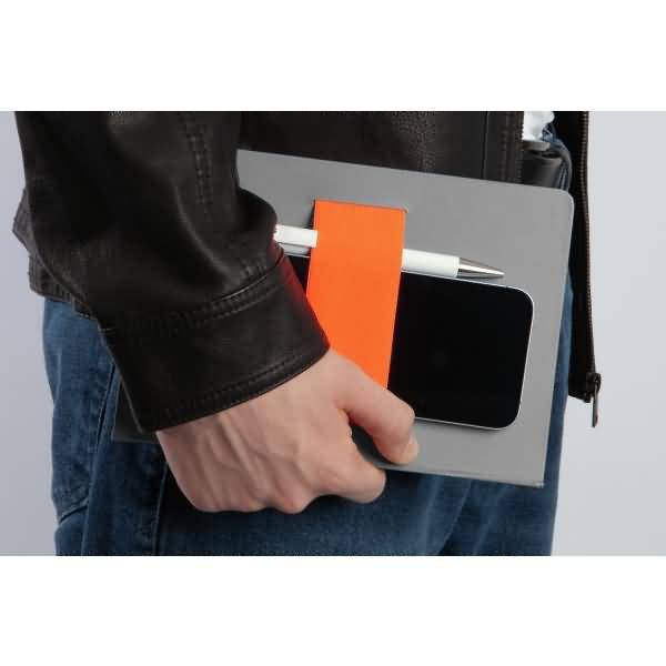 Notizbuch Linescape ca. A5 176 Seiten Hardcover kar. 80g hellgrau/orange