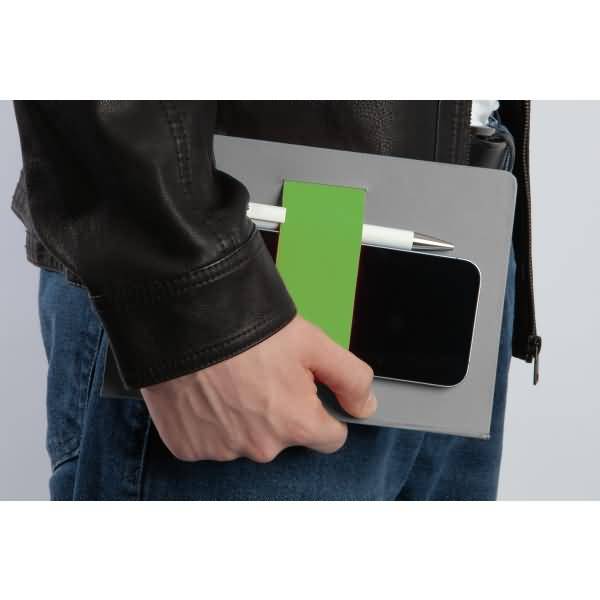 Notizbuch Linescape ca. A5 176 Seiten Hardcover liniert 80g hellgrau/lime