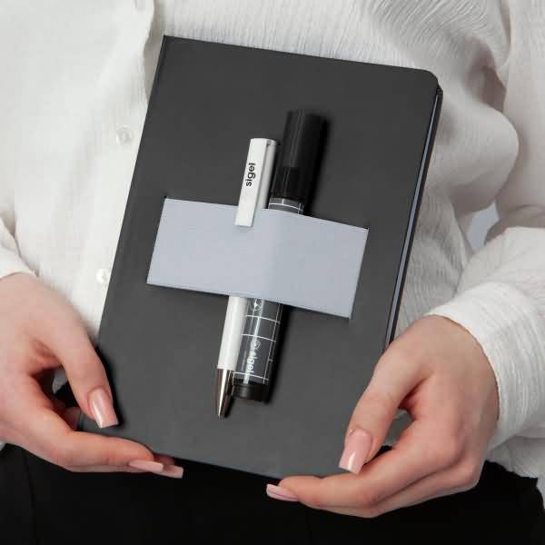 Notizbuch Linescape ca. A5 176 Seiten Hardcover liniert 80g dunkel-/hellgrau