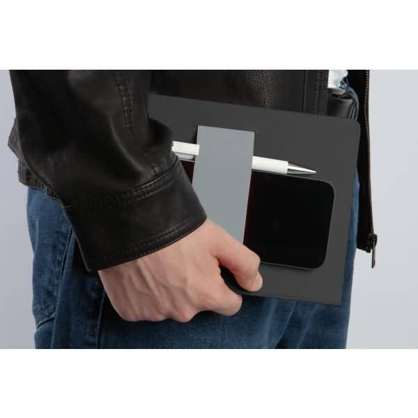 Notizbuch Linescape ca. A5 176 Seiten Hardcover kariert 80g dunkel-/hellgrau