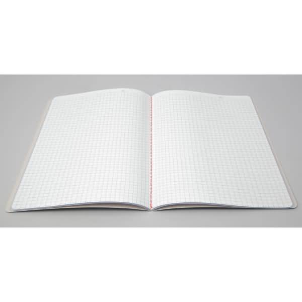 Notizheft Linescape ca. A5 68 Seiten 80g Softcover kariert hellgrau/orange 2 Stück