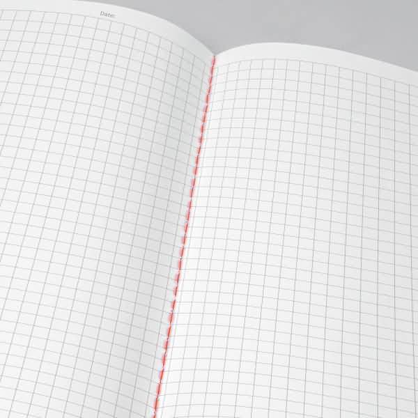 Notizheft Linescape ca. A5 68 Seiten 80g Softcover kariert hellgrau/orange 2 Stück