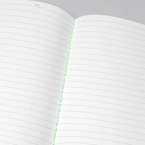 Notizheft Linescape ca. A5 68 Seiten 80g Softcover liniert hellgrau/lime 2 Stück