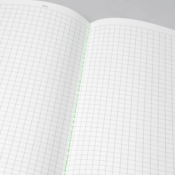 Notizheft Linescape ca. A5 68 Seiten 80g Softcover kariert blau/kiwi 2 Stück