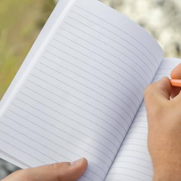 Notizbuch Re-Up Tea ca. A5 100 Seiten Softcover liniert 100g kalkweiß vegan