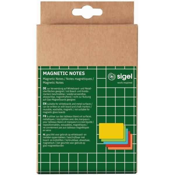 Magnetic Notes 150x100mm Magnetpap. Kunststoff 5 Farben 25 Stück