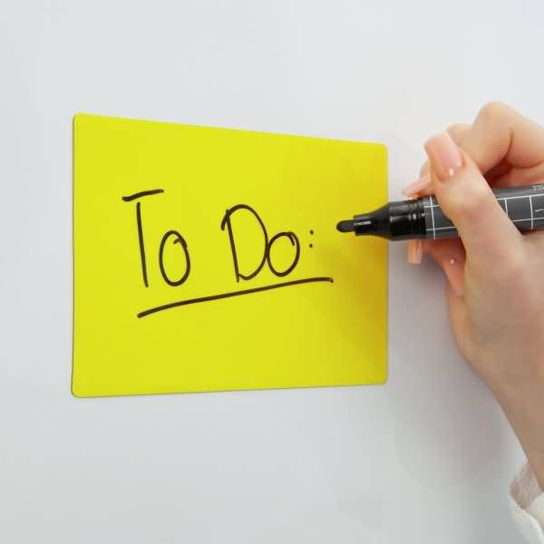 Magnetic Notes 150x100mm Magnetpap. Kunststoff 5 Farben 25 Stück