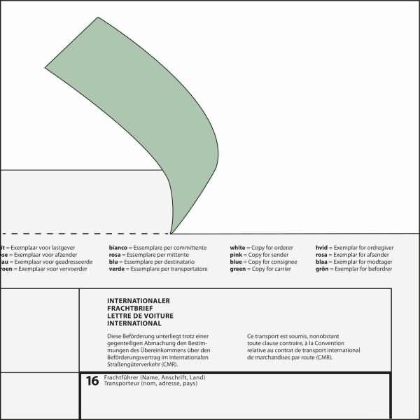 Internationaler Frachtbrief SD A4 4 Blatt VE=50 Stück