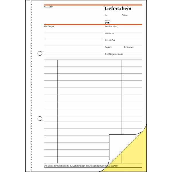 2 Lieferscheine SD011 + 1 Notizbuch SN200 gratis