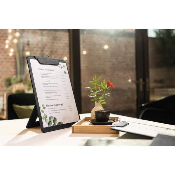 Speisekarten-Klemmbrett für DIN A4 Kunststoff schwarz
