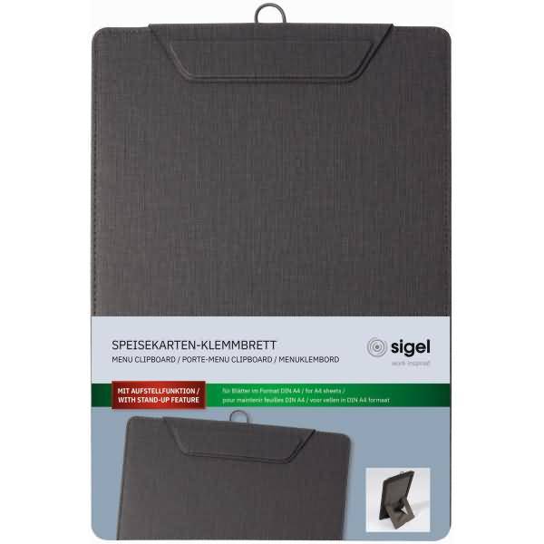 Speisekarten-Klemmbrett für DIN A4 Kunststoff anthrazit