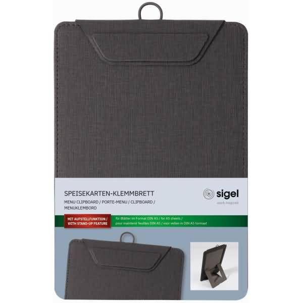 Speisekarten-Klemmbrett für DIN A5 Kunststoff anthrazit