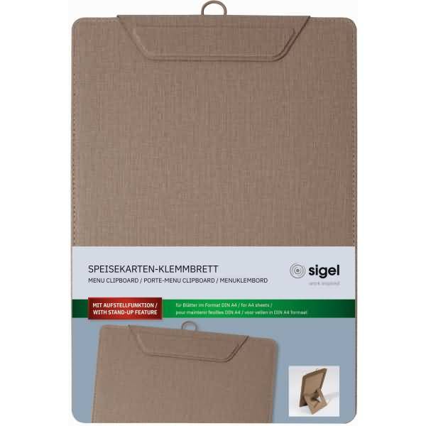 Speisekarten-Klemmbrett für DIN A4 Kunststoff beige