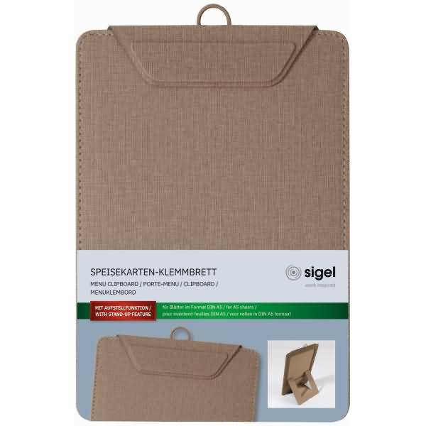 Speisekarten-Klemmbrett für DIN A5 Kunststoff beige