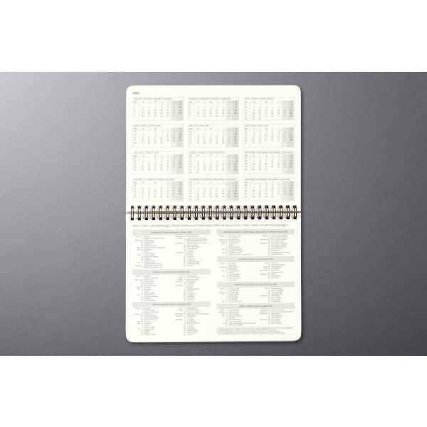Tischkalender Conceptum ca. A5quer Hardcover schwarz 2026