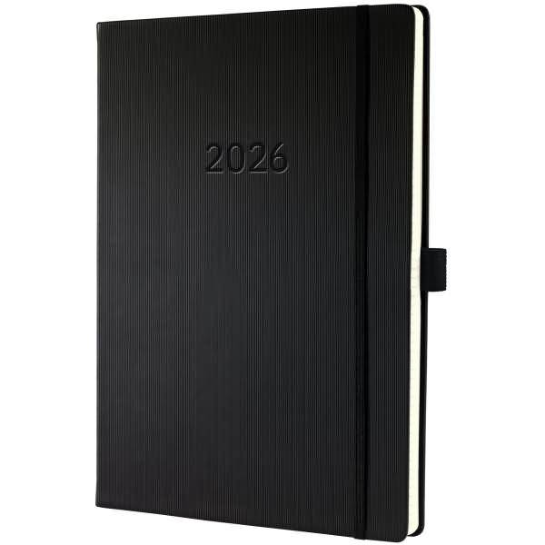 Wochenkalender Conceptum A4+ vertikales Layout schwarz 2026