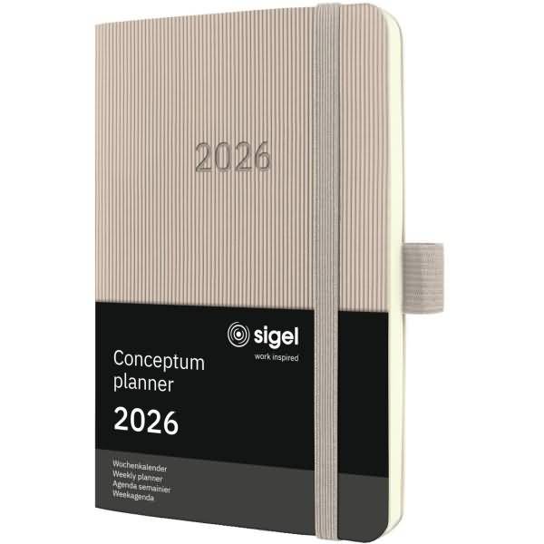 Wochenkalender Conceptum ca. A6 Softcover taupe 2026