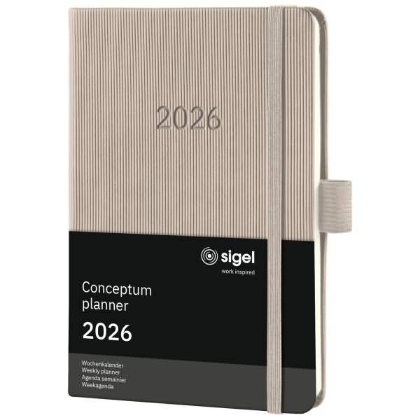 Wochenkalender Conceptum ca. A6 Hardcover taupe 2026