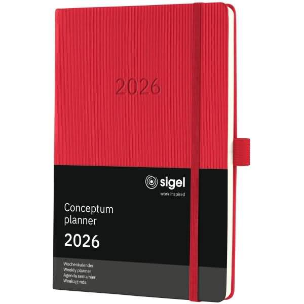 Wochenkalender Conceptum ca. A5over red 192ot 2026