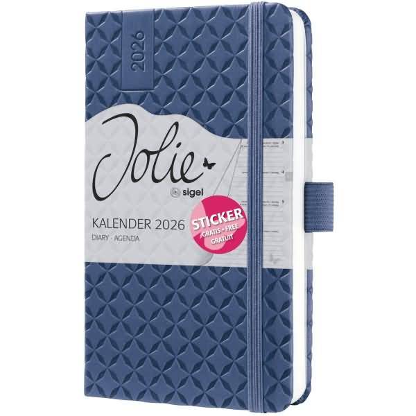 Wochenkalender Jolie ca. A6 Hardcover indigo blue 2026