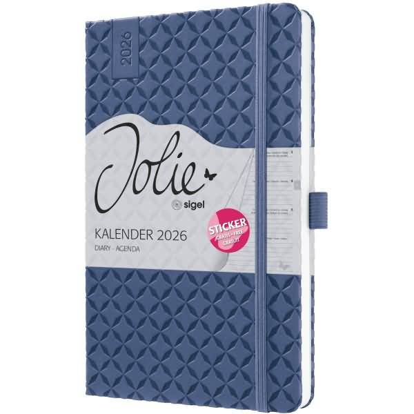 Wochenkalender Jolie ca. A5 Hardcover indigo blue 2026