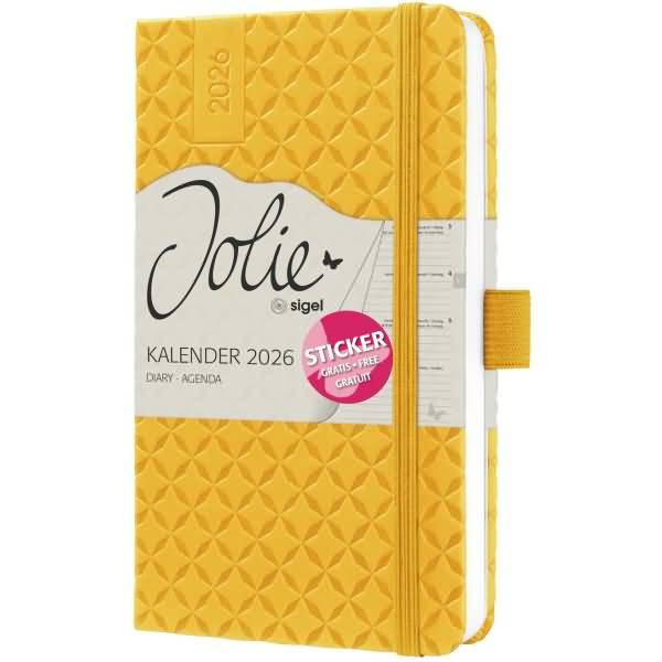 Wochenkalender Jolie ca. A6 Hardcover mango yellow 2026