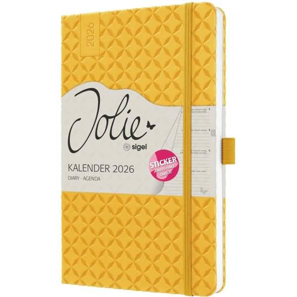 Wochenkalender Jolie ca. A5 Hardcover mango yellow 2026