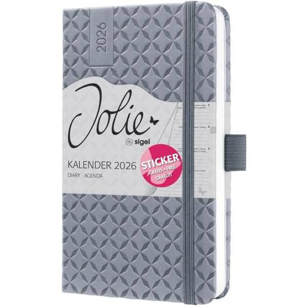 Wochenkalender Jolie ca. A6 Hardcover glacier grey 2026