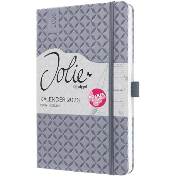 Wochenkalender Jolie ca. A5 Hardcover glacier grey 2026