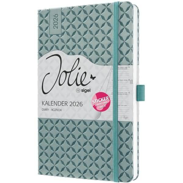 Wochenkalender Jolie ca. A5 Hardcover ocean blue 2026
