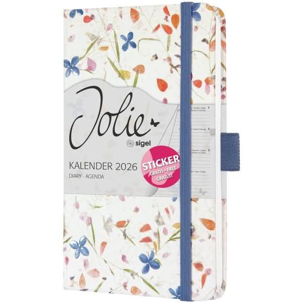 Wochenkalender Jolie ca. A6 Hardcover Bloom Violet 2026