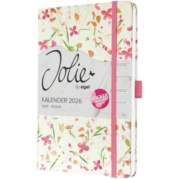 Wochenkalender Jolie ca. A5 Hardcover Bloom Pink 2026