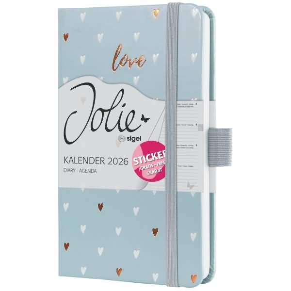 Wochenkalender Jolie ca. A6 Hardcover Grey Love 2026