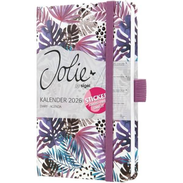 Wochenkalender Jolie ca. A6 Hardcover Violet Jungle Fever 2026