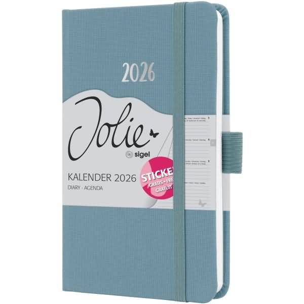 Wochenkalender Jolie ca. A6 Hardcover powder blue 2026