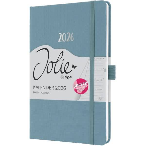 Wochenkalender Jolie ca. A5 Hardcover powder blue 2026
