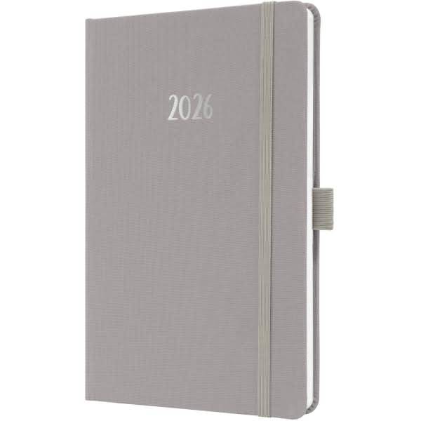 Wochenkalender Jolie ca. A5 Hardcover pearl grey 2026