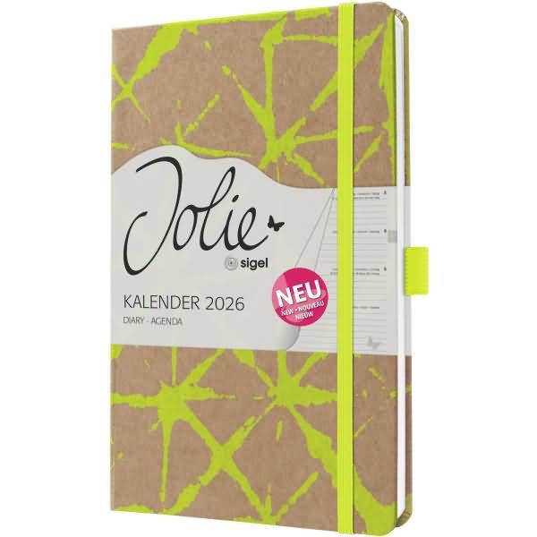 Wochenkalender Jolie ca. A5 Hardcover Lemon Batik 2026