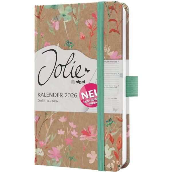 Wochenkalender Jolie ca. A6 Hardcover Green Floral Serenity 2026