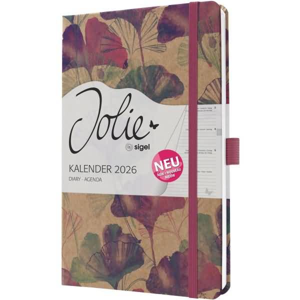 Wochenkalender Jolie ca. A5 Hardcover Sunlight Ginkgo 2026